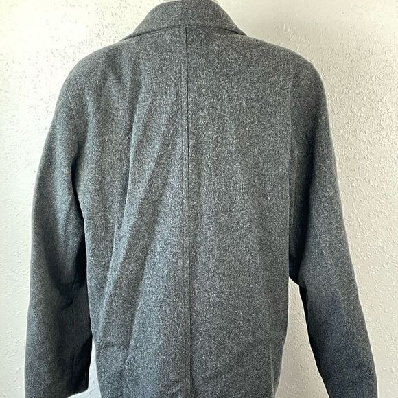 EUC J. Percy Womens Gray Anchor Double Breasted Pea Coat Size 8 - Picture 4 of 7